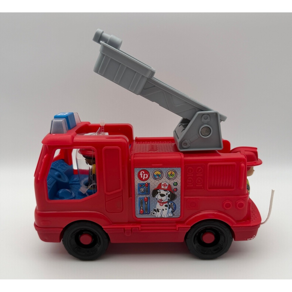 Fisher Price Little People Helping Others Lift n Lower Fire Truck with 2 Figures